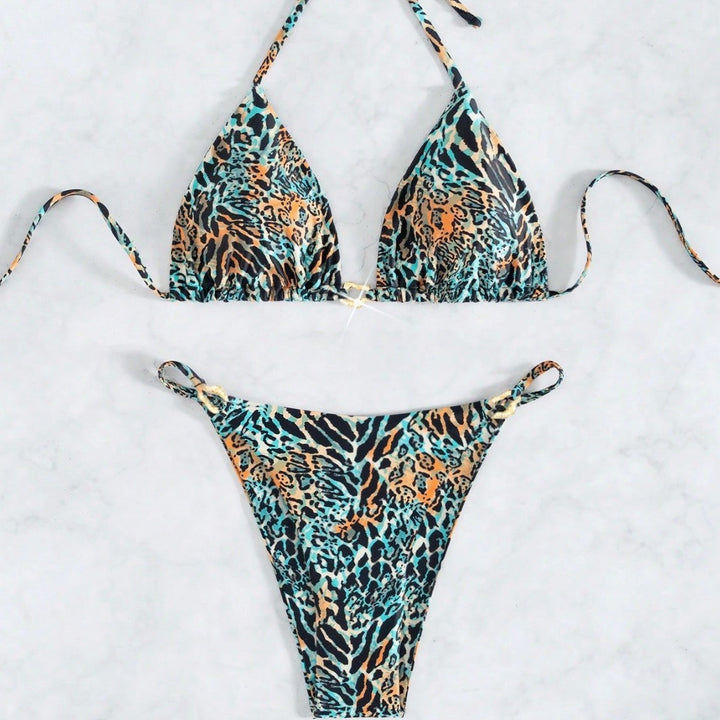 Women's Triangle Bikini with Exotic Animal Print Mune Fashion