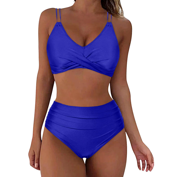 Women High-Cut Bikini Set with Elegant Wrap Design Mune Fashion