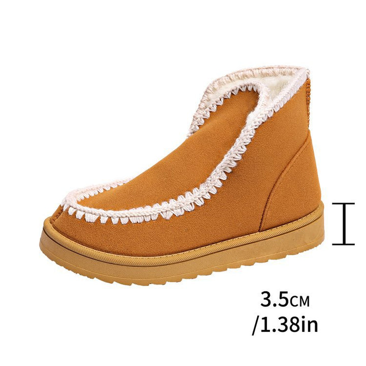 Women Insulated Moccasin Ankle Boots with Teddy Lining and Non-Slip Rubber Sole Mune Fashion