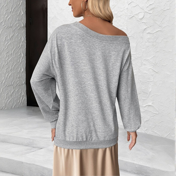 Women’s Casual Sweatshirt with Floral Applications Mune Fashion