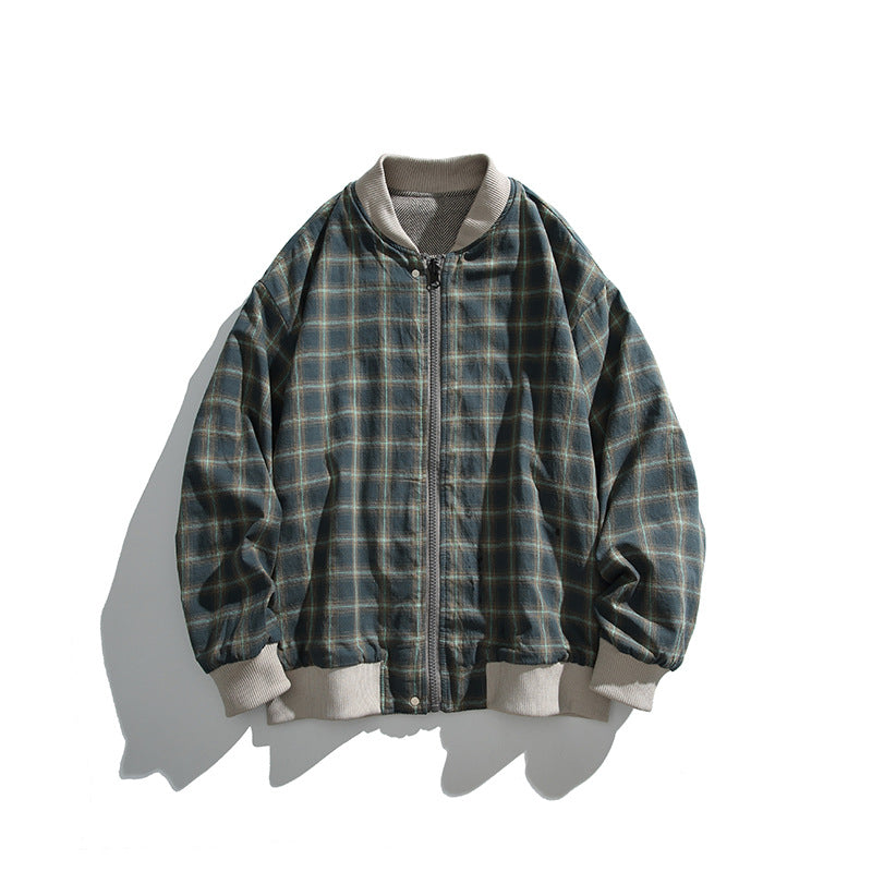 Unisex boxy bomber jacket in herringbone look with ribbed cuffs, flap pockets, and concealed snap button placket Mune Fashion