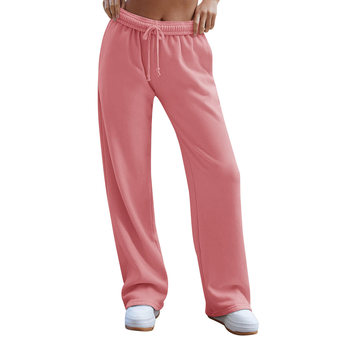 Women's wide comfort lounge pants with high waist, elastic waistband, and drawstring Mune Fashion