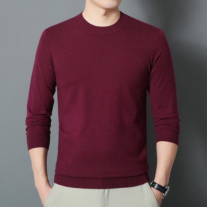 Men's fine round neck sweater made of fine knit with a narrow silhouette Mune Fashion