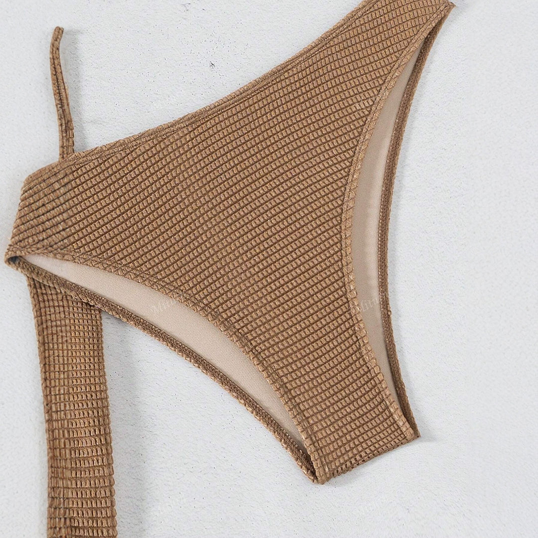 Women's bandeau bikini set with decorative wrap skirt Mune Fashion