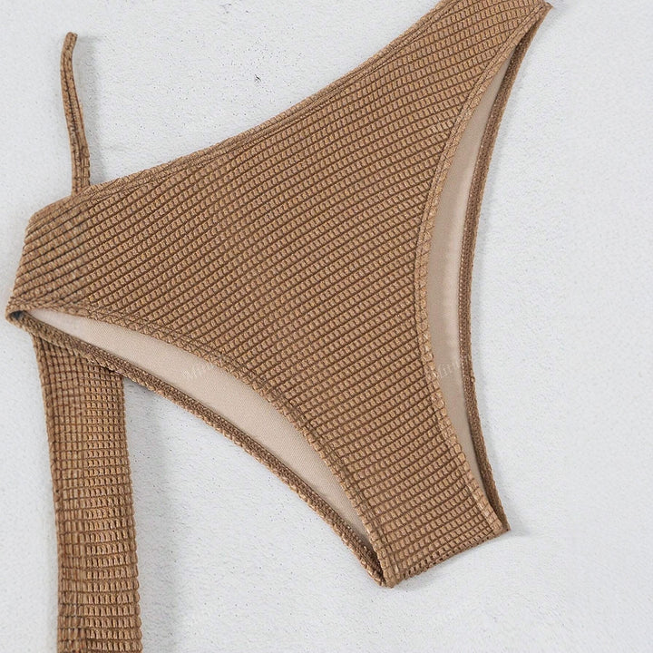 Women's bandeau bikini set with decorative wrap skirt Mune Fashion