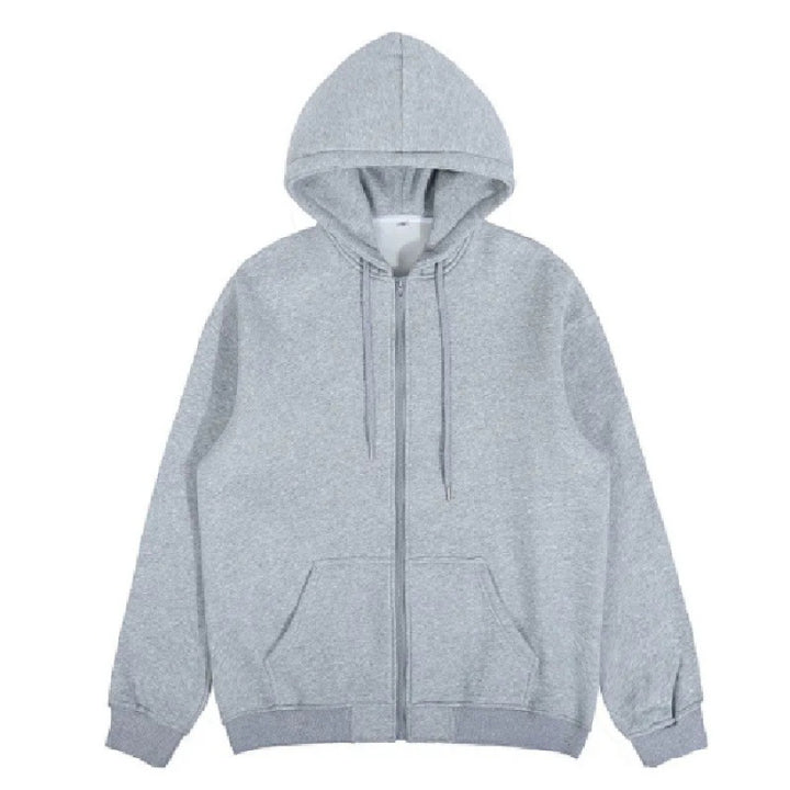 Unisex minimalist Zip Hoodie made of heavy cotton blend with kangaroo pockets and ribbed cuffs Mune Fashion