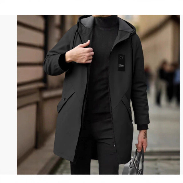 Men's padded parka with teddy lining, hood and concealed two-way zipper Mune Fashion