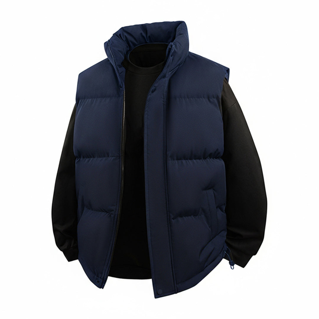 Men's padded vest with high collar and thermal filling Mune Fashion