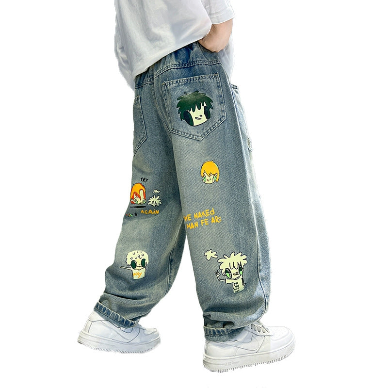 Unisex casual jeans with colorful graphics Mune Fashion