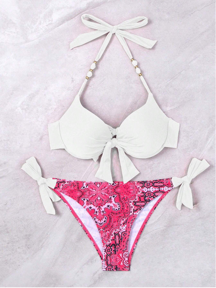 Women's bikini set with fashionable knot and colorful accents Mune Fashion
