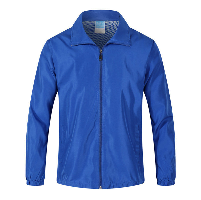 Men's Lightweight Windbreaker with Mesh Lining, Stand Collar & Elastic Hem Mune Fashion