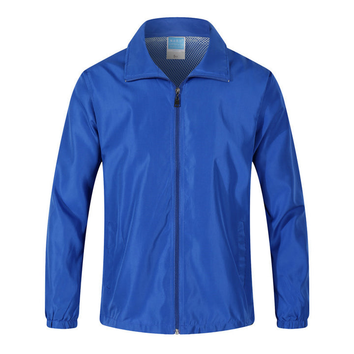 Men's Lightweight Windbreaker with Mesh Lining, Stand Collar & Elastic Hem Mune Fashion