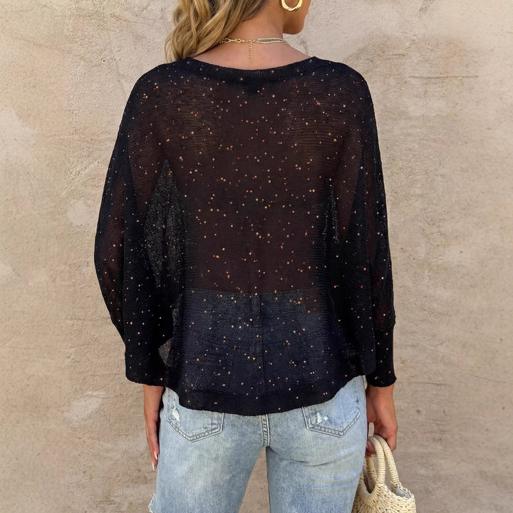 Women's airy beach pullover with sparkling glitter Mune Fashion