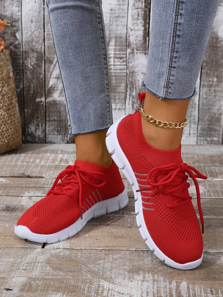Women's  lightweight knitted sneaker slippers with sock-like shaft and flexible sole Mune Fashion