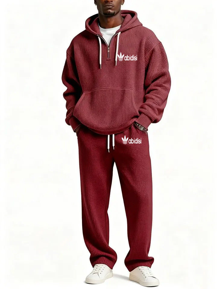 Men's trendy hoodie with practical zipper and comfortable jogging pants Mune Fashion
