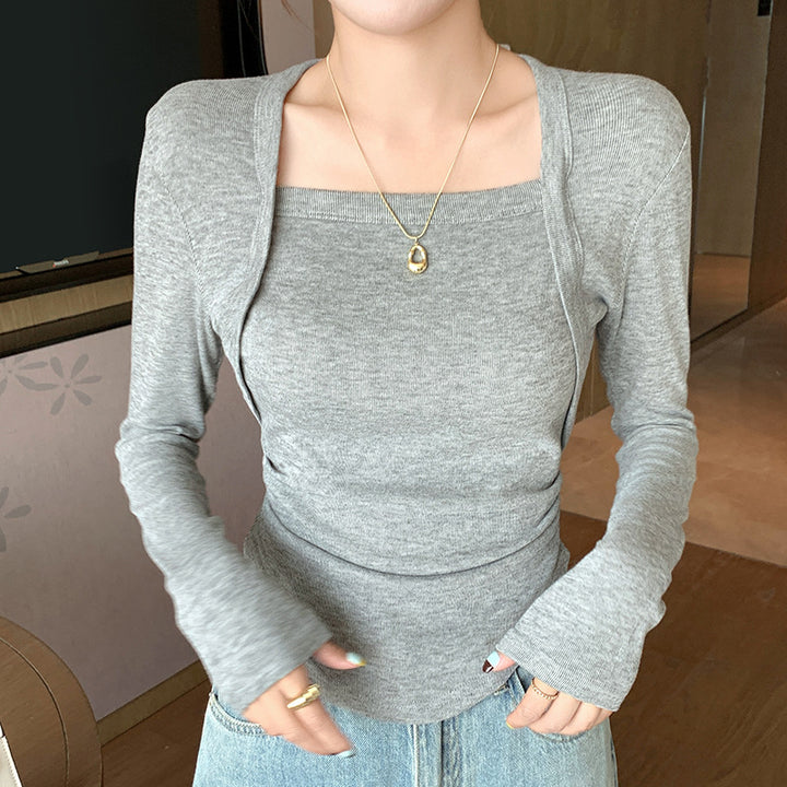 Ladies Fitted Long Sleeve Top Mune Fashion