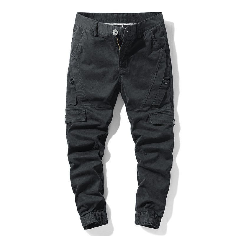 Herren Funktionale Tapered-Cargohose im Joggerstil mit Elastikbündchen und Mehrfachtaschen Mune Fashion