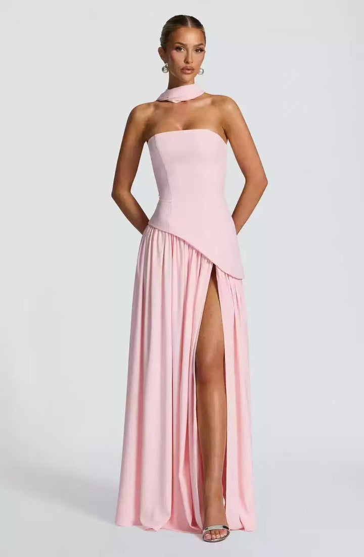 Women's maxi dress with fitted top and flared skirt Mune Fashion