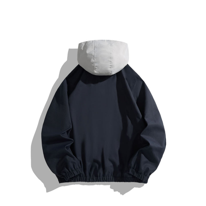 Unisex Lightweight Anorak with Contrast Hood and Half Zipper Mune Fashion