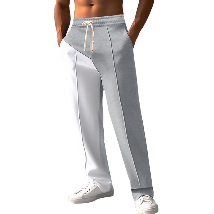 Men's casual jogging pants with asymmetric cut and elastic waistband Mune Fashion