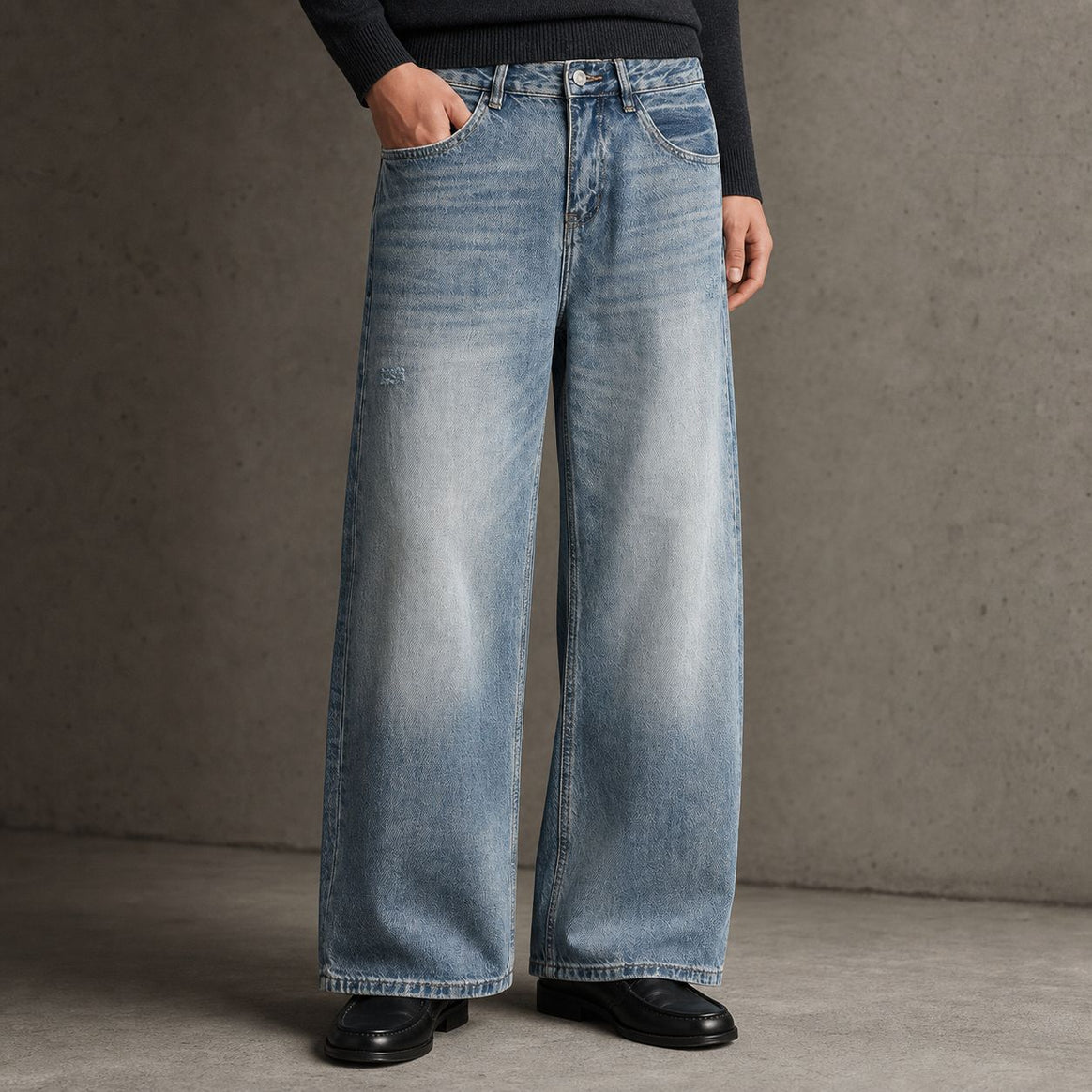 Women's Wide High-Waist Jeans made of Vintage Denim Mune Fashion