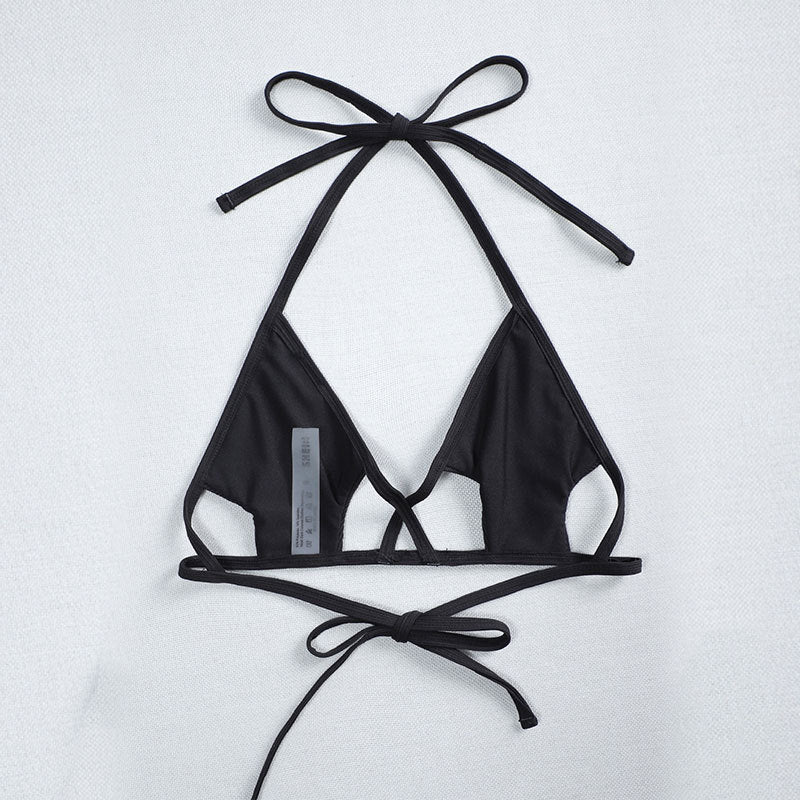Women's Triangle Bikini with Unique Cross Details Mune Fashion