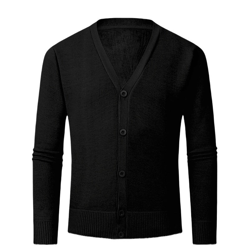 Men's cardigan with V-neck and buttonless design Mune Fashion