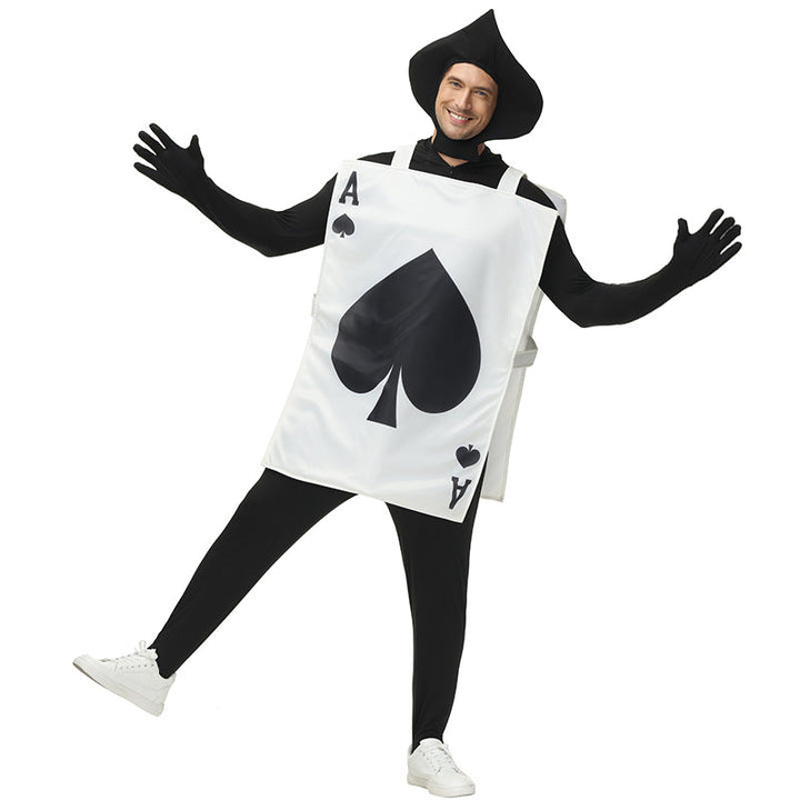 Men's playing cards costume with detailed design and shoulder straps Mune Fashion