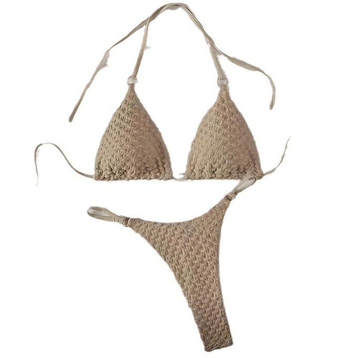 Women's Triangle Bikini with Braided Structure Mune Fashion