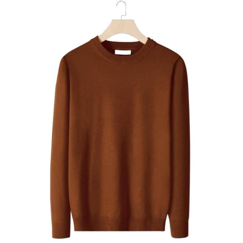 Men's fine crew neck sweater made of cotton blend with light texture and slim fit Mune Fashion