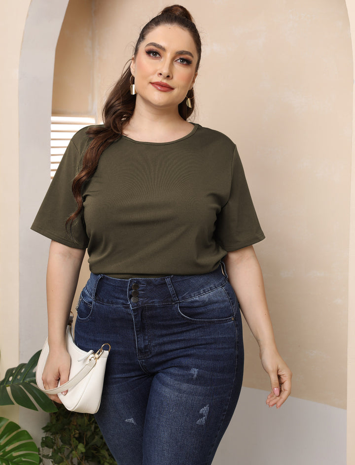 Ladies fashionable basic T-shirt Mune Fashion