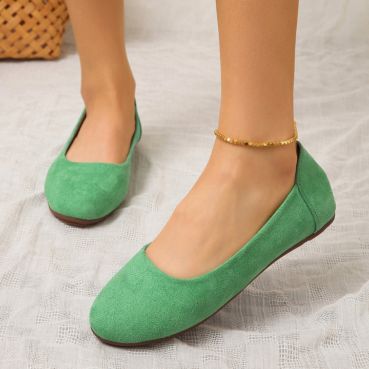Women's Comfortable Slippers with Soft Suede Upper and Non-slip Sole Mune Fashion