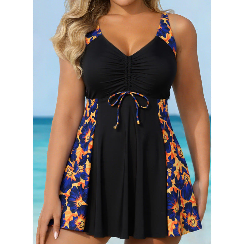 Women's swimsuit with a lovely wrap design and sophisticated animal print details Mune Fashion