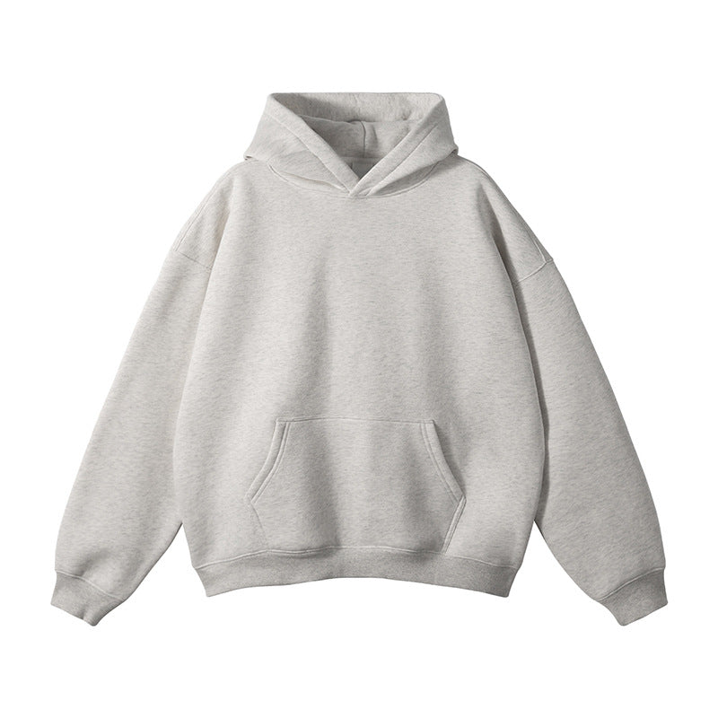 Unisex Simple Oversized Hoodie with Soft Fleece Inner Side and Deep Raglan Seam Mune Fashion