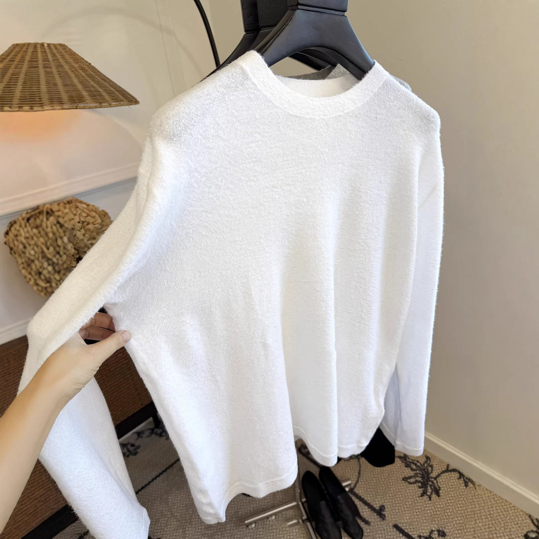 Women's Comfortable Long Sleeve Sweater with Casual Cut Mune Fashion