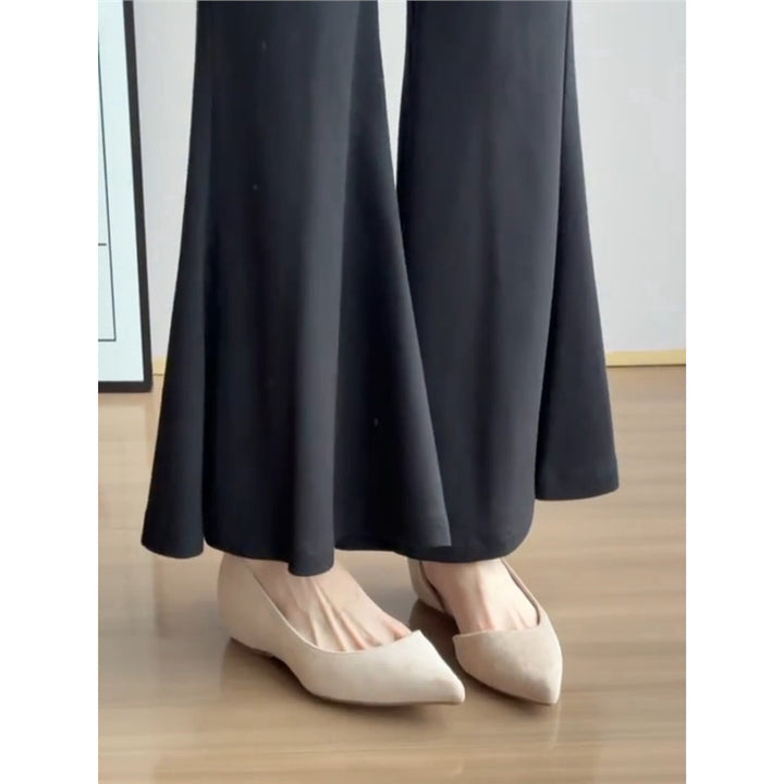 Women Elegant Suede D'Orsay Wedge Pumps Mune Fashion