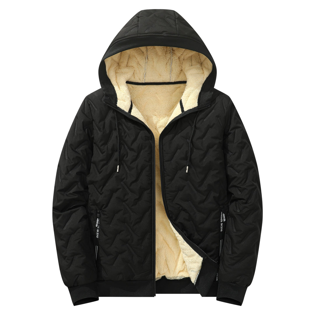 Men's quilted jacket with hood and extra soft teddy lining Mune Fashion