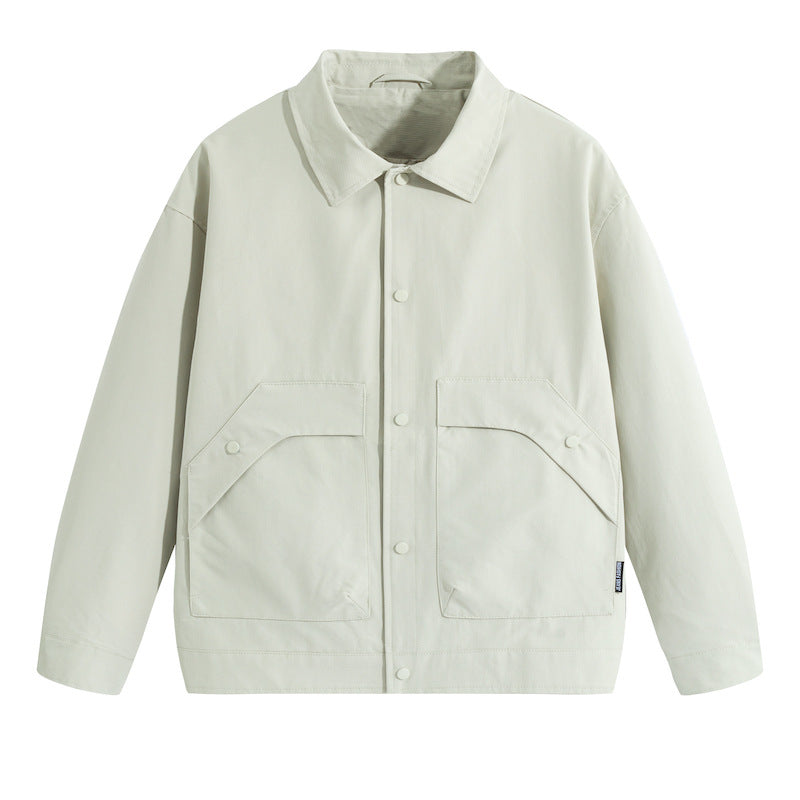 Men's Short-Cut Work Jacket with Flap Pockets Mune Fashion