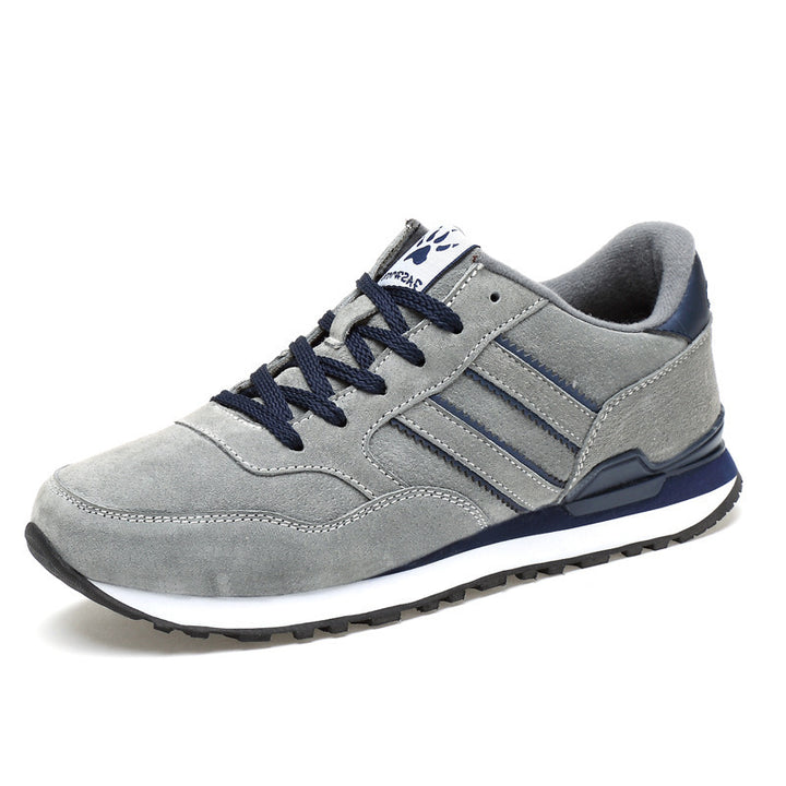 Men's Perforated Low-Top Retro Running Sneaker with Cushioned EVA Midsole Mune Fashion