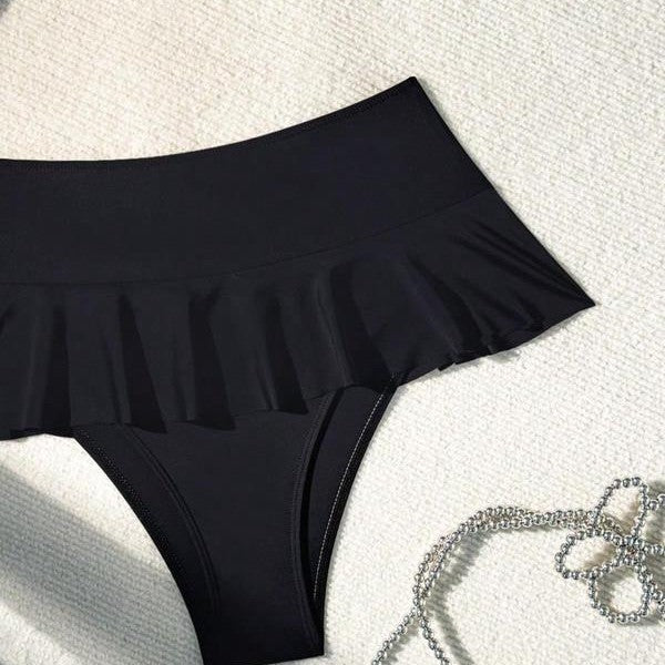 Women's swimsuit set with elegant ruffle and high waist Mune Fashion