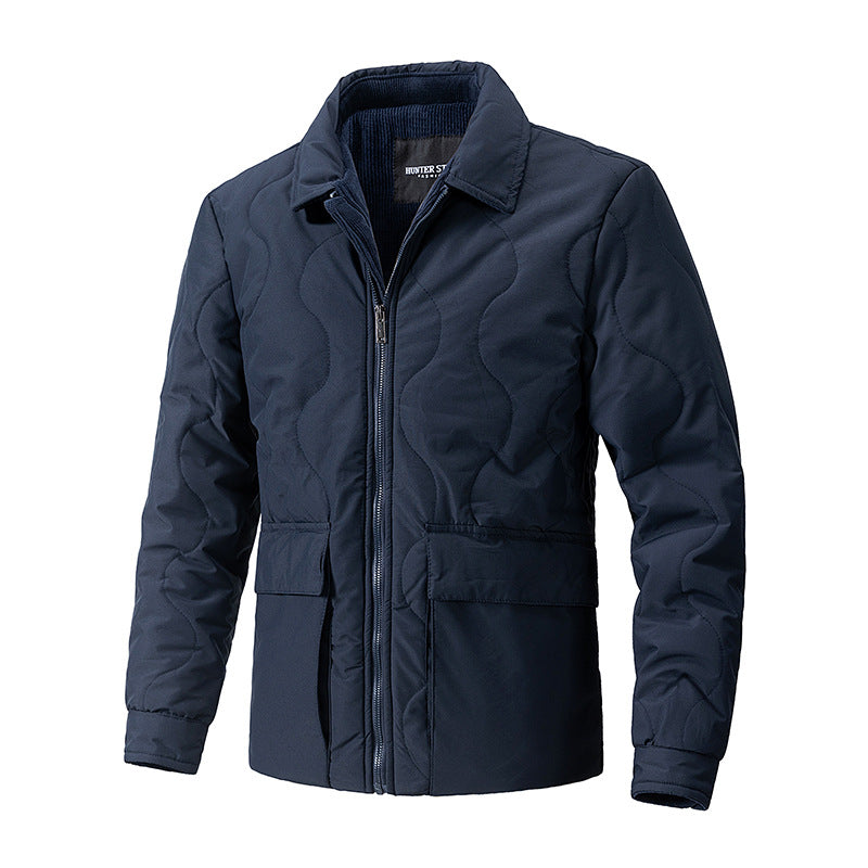 Men's quilted thermo field jacket with zipper Mune Fashion