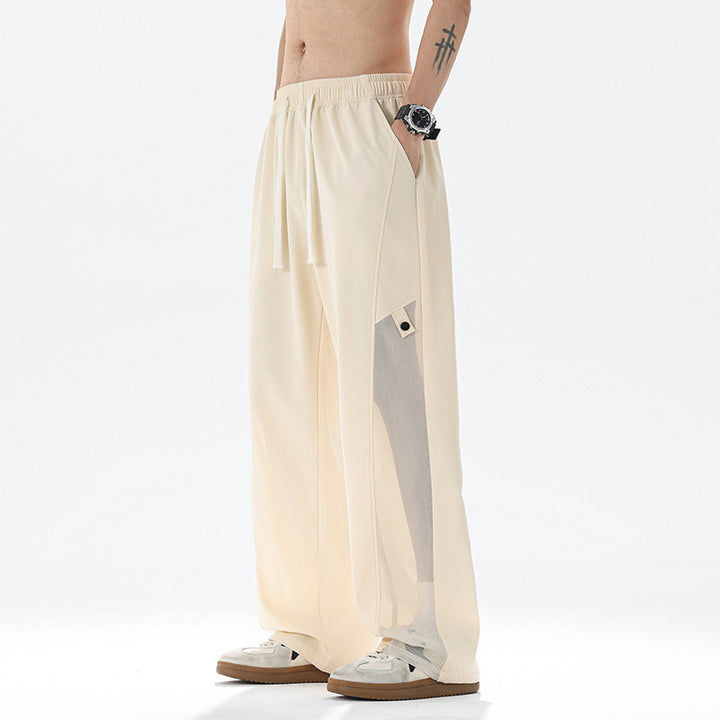 Men's Casual Sports Pants with Breathable Inserts