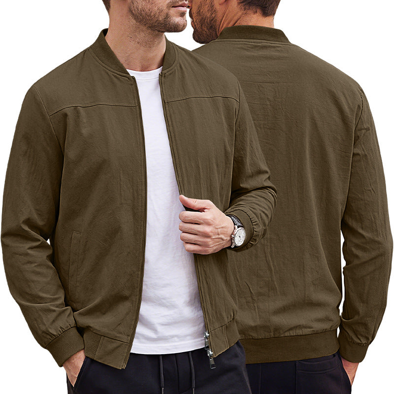 Men's lightweight bomber jacket with ribbed hem and full zip Mune Fashion
