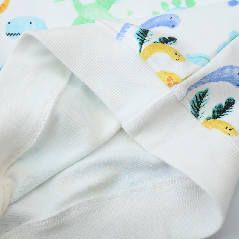 Kids Sweatshirt with Colorful Dinosaur Print Mune Fashion