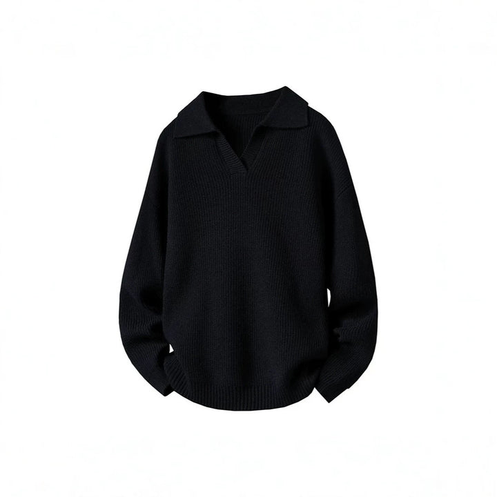 Women's Oversized Sweater with Collar Mune Fashion