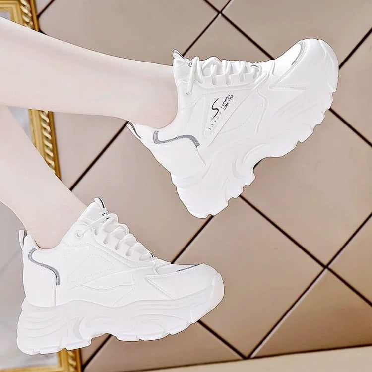 Women's Chunky Sneakers with breathable mesh surface and cushioning sole Mune Fashion