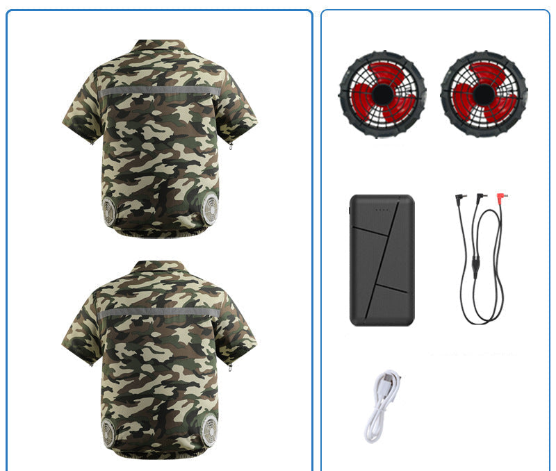 Unisex at twelve volt fan double set with Y connection cable for ventilation jacket Mune Fashion