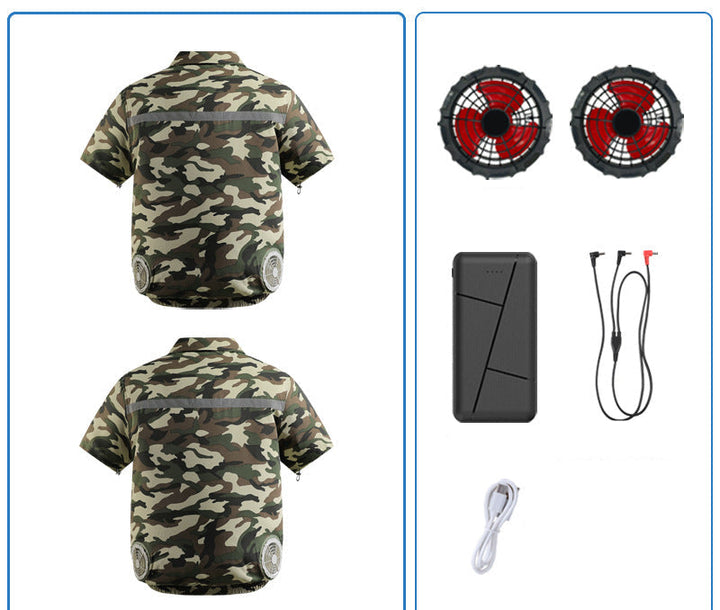 Unisex at twelve volt fan double set with Y connection cable for ventilation jacket Mune Fashion