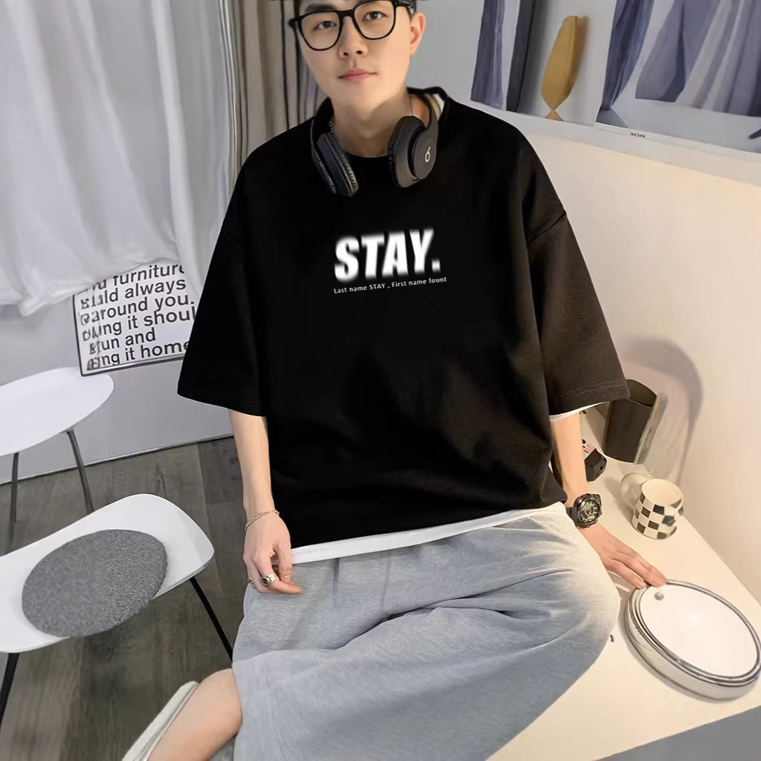 Men's Oversized T-Shirt with Modern Print Mune Fashion