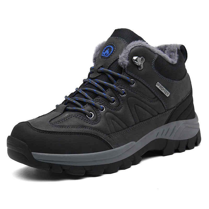 Men's waterproof winter trekking shoes with lined interior, reinforced toe cap and grippy profile sole Mune Fashion